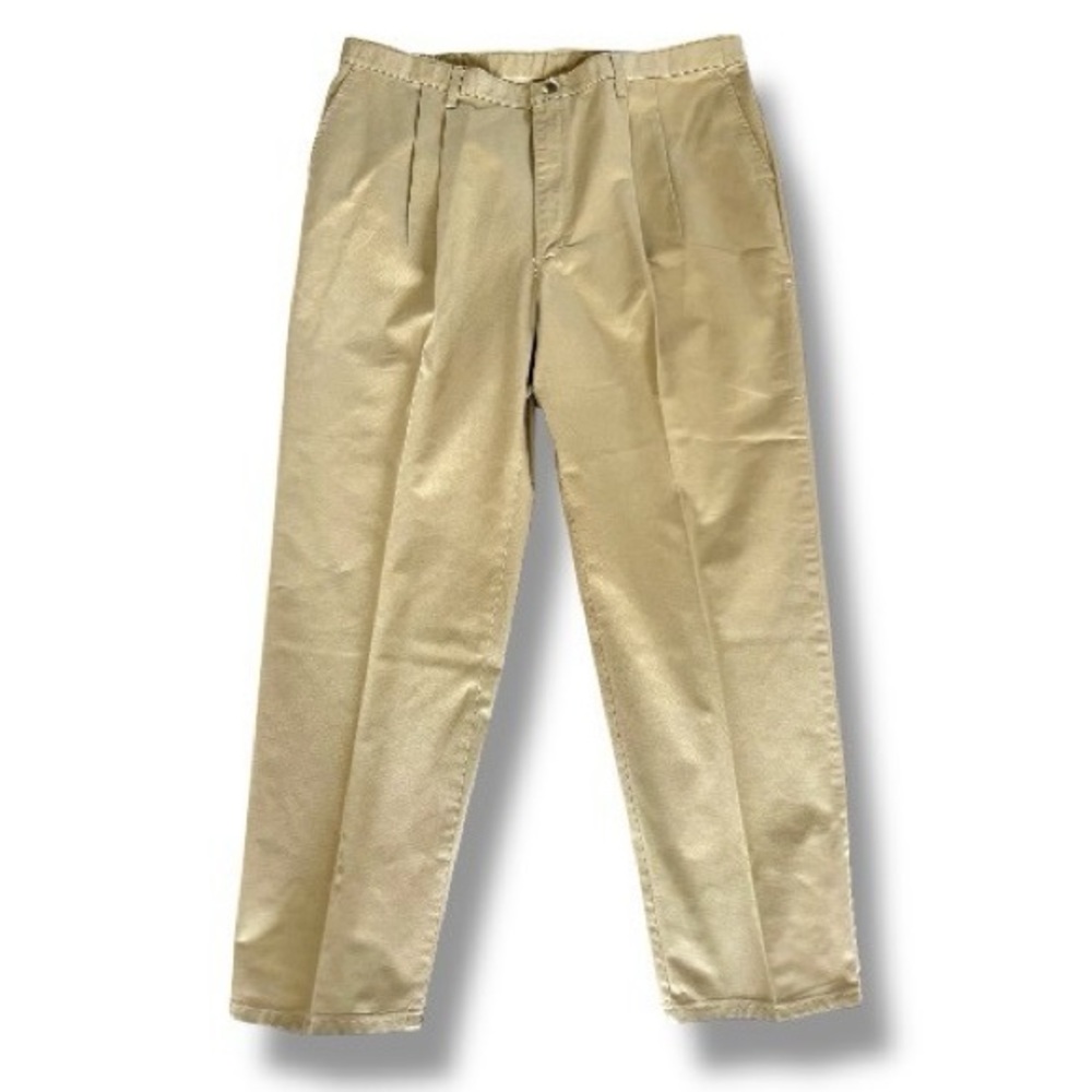Men's 42x32 Vintage Cotton Blend Tan Legendary Gold Khakis Wrangler Pants EUC